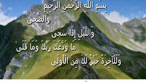 تلاوة سورة الضحى بصوت جميل القارئ /محمد أمان الله فضل كريم