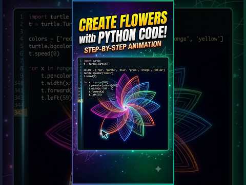 🌸 I Created a Flower Animation in Python