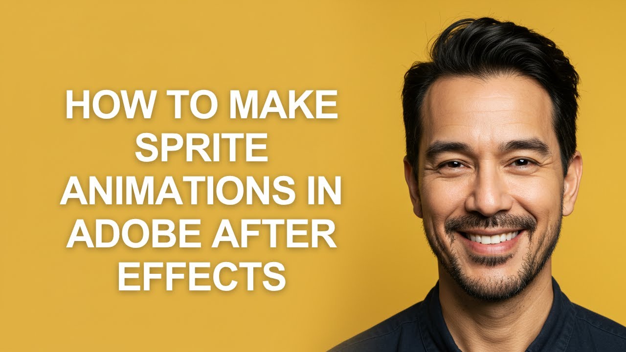 How to Make Sprite Animations In Adobe After Effects - KevinHowTo - YouTube