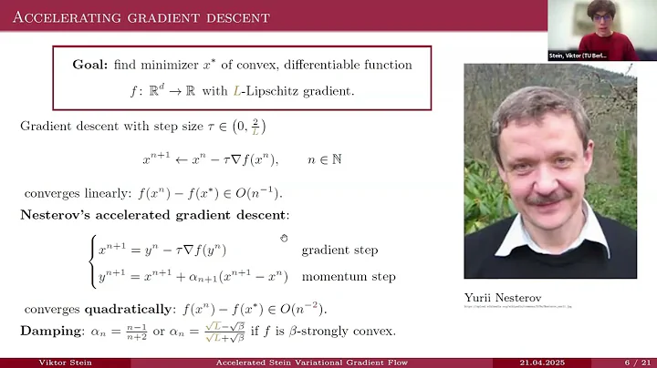 Viktor Stein (TU Berlin):  Accelerated Stein Variational Gradient Descent