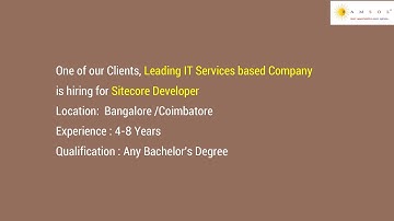 Sitecore Developer | Sitecore Developer Jobs | Sitecore Jobs | Sitecore Development