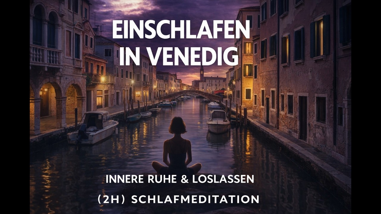 2 Stunden Venedig bei Nacht ✨Schlafmeditation an für innere Ruhe (Deutsch)