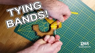 Wrap and Tuck Method of Tying Bands to a Slingshot/Catapult