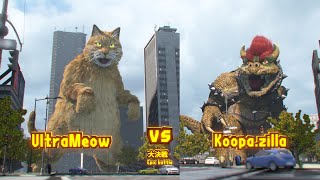 ULTRAMEOW vs. KOOPAZILLA| GODZILLA but CAT Epic Battle. CGI animated comedy film