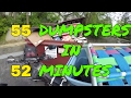 REAL TIME - THE LIBRARY ROUTE - 55 Dumpsters in 52 Minutes! Dumpster Diving Motorcycle & Scrap Metal