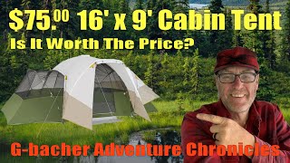 $75 Slumberjack  9' X 16' Cabin Tent Setup & Review