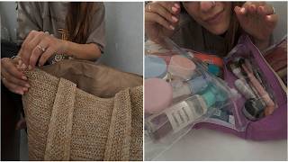 ASMR Skincare, Makeup & Travel Bottle Filling ☀️ What’s in My Summer Bag?
