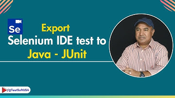 How to export Selenium IDE test to java JUnit script?