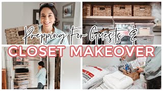 ULTIMATE CLEAN WITH ME PREPPING FOR GUESTS! + SMALL CLOSET ORGANIZATION IDEAS! Small closet makeover