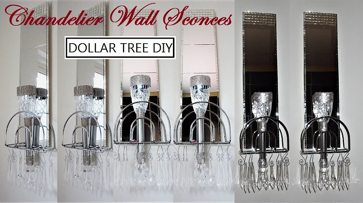 DIY Crystal Chandelier Wall Sconce | Glam Lighting | Dollar Tree DIY