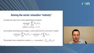 Zico Kolter: "Fast semidefinite programming for (differentiable) combinatorial optimization"