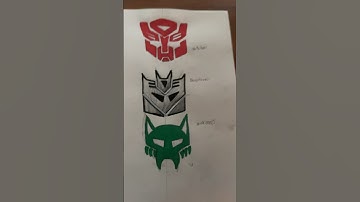 Drawing transformers logos (autobots, decepticons, maximals) #art #drawing