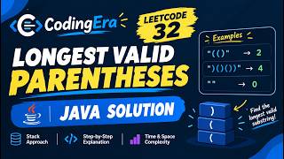 LeetCode 32: Longest Valid Parentheses | Stack Solution in Java | DSA