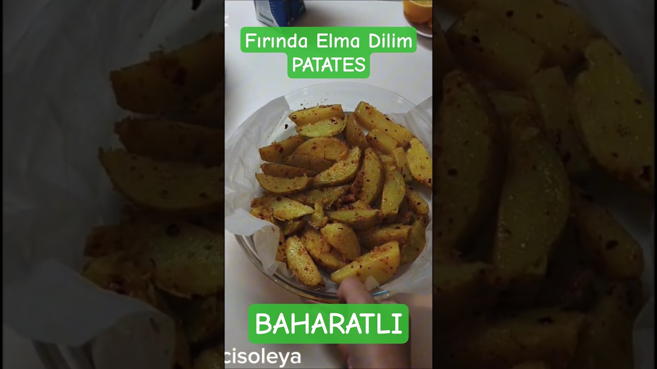 Fırında Elma Dilim Patates Tarifi! Kolay ve Pratik Fırında Patates. #yemektarifi