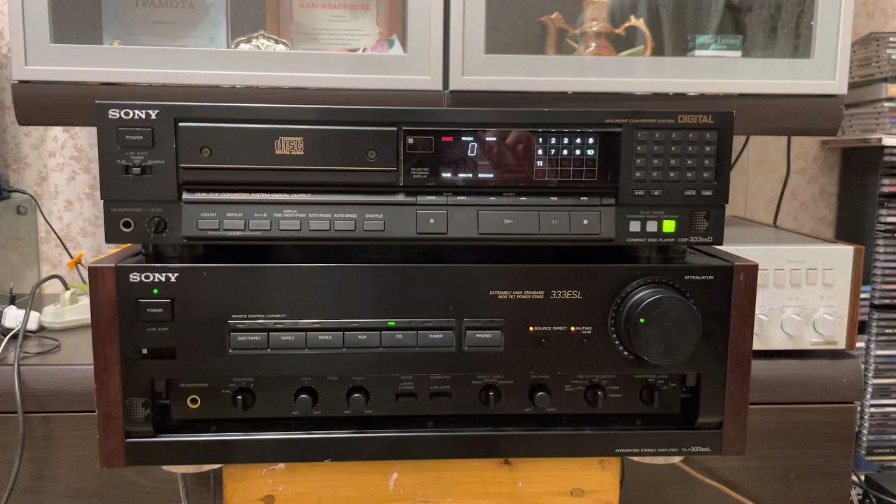 Sony ta-f333esL+Sony cdp-333esD - YouTube