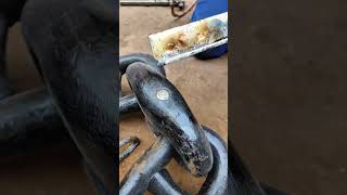 Industrial Maintenance Expert Seals Heavy Duty Anchor Chain Pin with Torch #machine #stickwelding