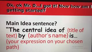 Central Idea Mini Lesson