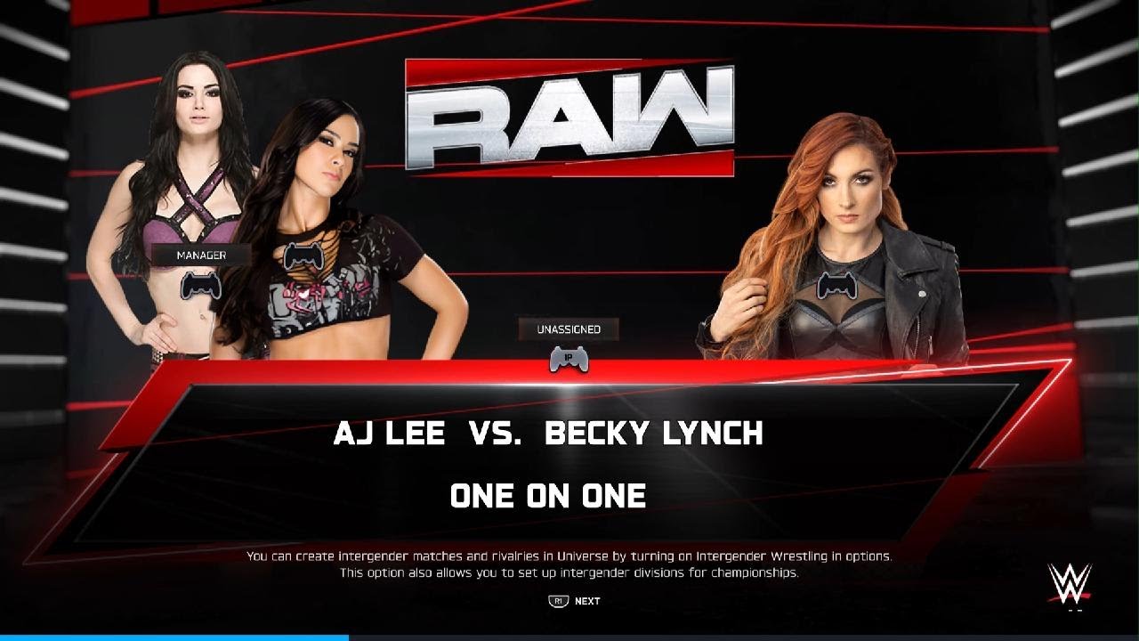 Aj Lee VS Becky Lynch (WWE2K25 Week 43 Universe Mode )