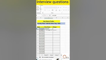 excel interview questions and answers || excel formula hacks #shorts #youtubeshorts #viral