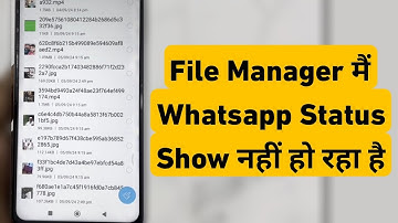 File Manager Me WhatsApp Status Show Nahi Ho Raha Hai | Fix WhatsApp Status Not Show in File Manager