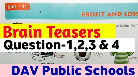 DAV Class 5 Maths Chapter-11 Brain Teasers Q.No-1,2,3 &4 Solution|DAV Class 5 Maths|Study With Deep|