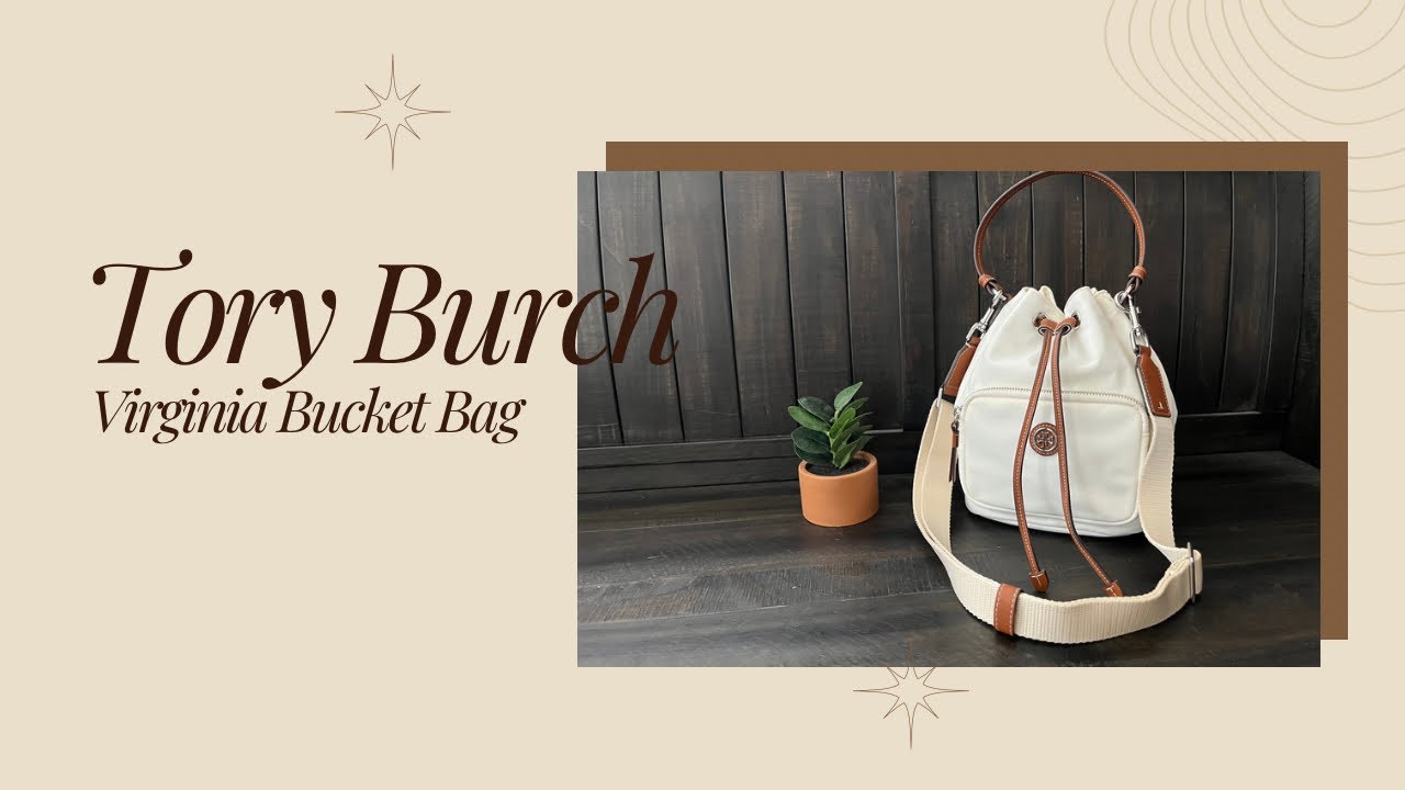 Tory Burch Virginia Recycled Nylon Bucket Bag