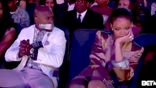 Rihanna Tapes Floyd Mayweather's Mouth Shut at BET Awards