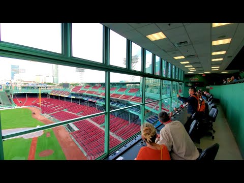 Press box at Fenway Park and behind the scenes