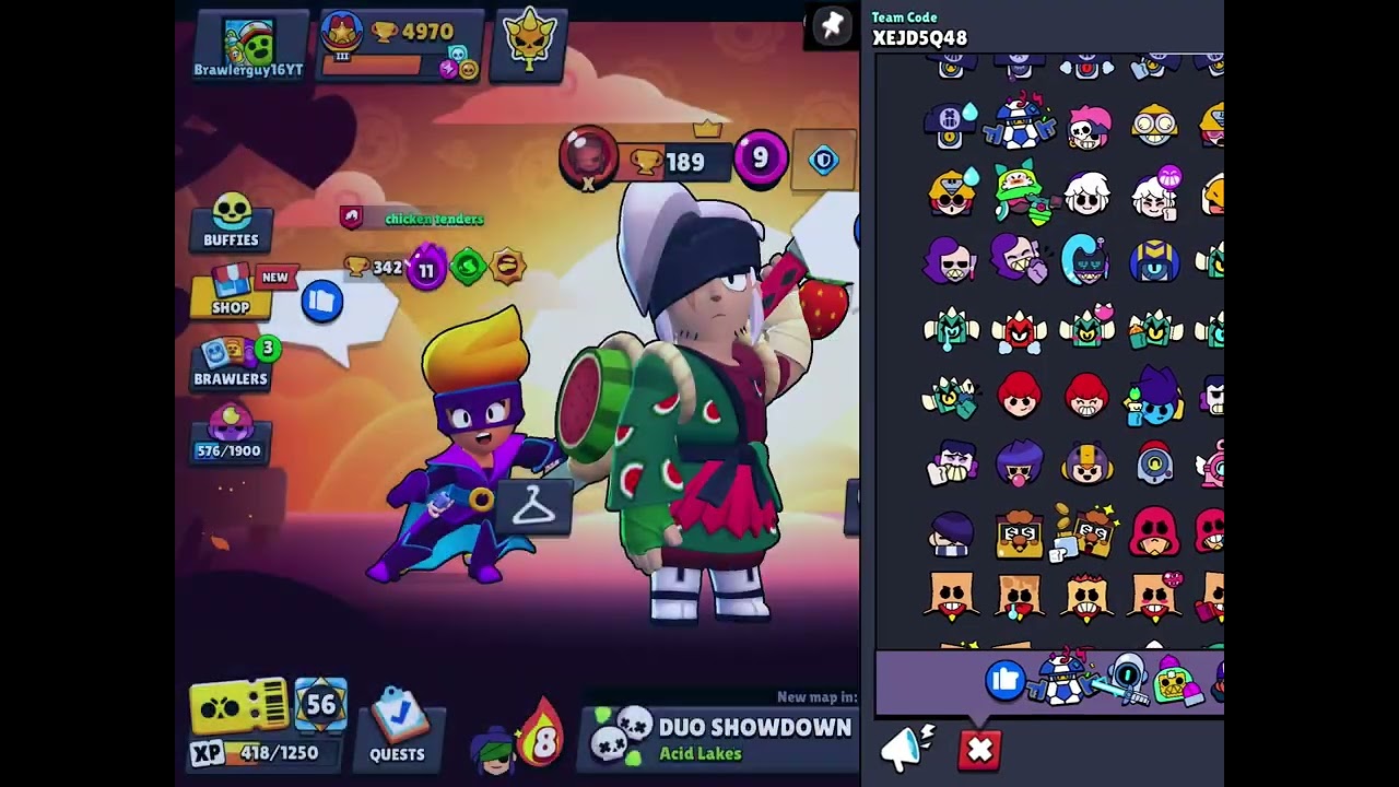 Me and my friend did a skin show off (he was better by a lot)