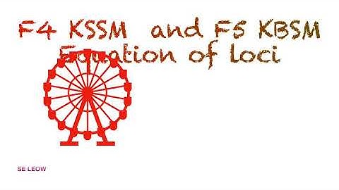 F5 F4 Equation of locus/ loci