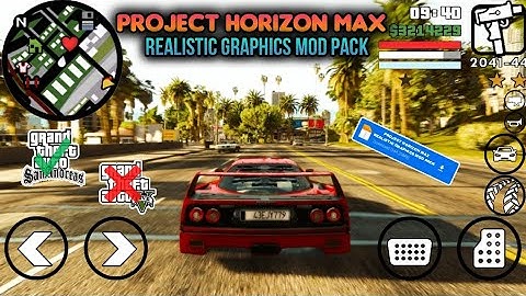 How To Install Project Horizon Max Realistic Graphics Mod Pack In Gta San Andreas mobile 