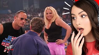 Girl watches WWE - The Rock Bullied People for 9 Minutes!