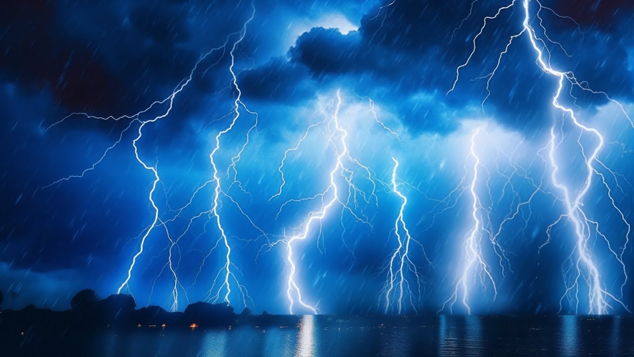 24 Hours EPIC THUNDER & RAIN ⚡ Rainstorm Sounds For Relaxing ⚡ Focus or Sleep White Noise