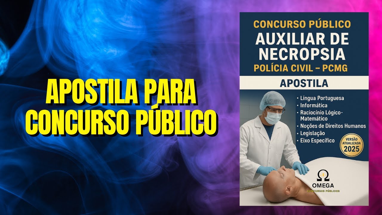 AUXILIAR DE NECROPSIA - PCMG 2025 - APOSTILA PDF - YouTube