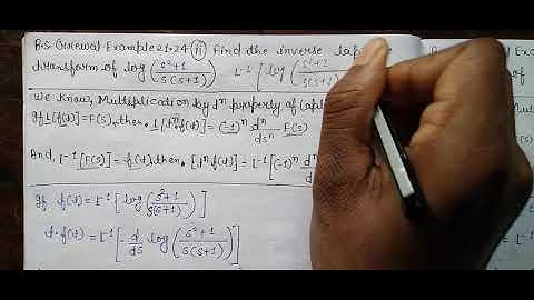 Inverse Laplace transform of log[(s^(2)+1)/(s(s+1))] || B.S Grewal Example:-21.24 Question no.:-02