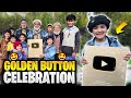 Golden play button celebration with my villagers  gawon walay khosh hogaye  unboxing muskan ne ki