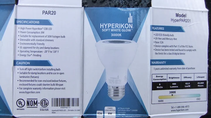 Hyperikon 8W/PAR20 LED Bulb, Part 1