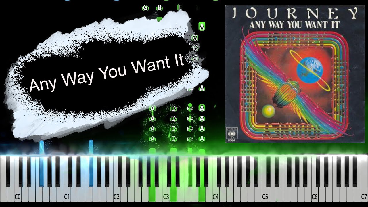 Journey - Any Way You Want It Piano Tutorial