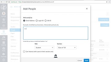 Adding People to Canvas Course