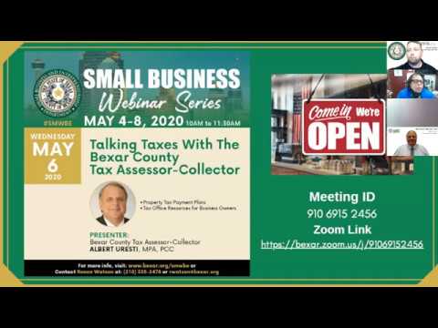 Talking Taxes with Bexar County Tax Assessor-Collector Albert Uresti, MPA,  PCC, CTOP hosted by SBED - YouTube