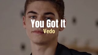 Vedo  You Got It s Terjemahan