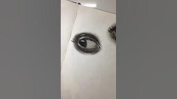 Realastic eye drawing✍️ | pencil and charcoal art #shorts#art #drawing #viral #pencildrawing #sketch