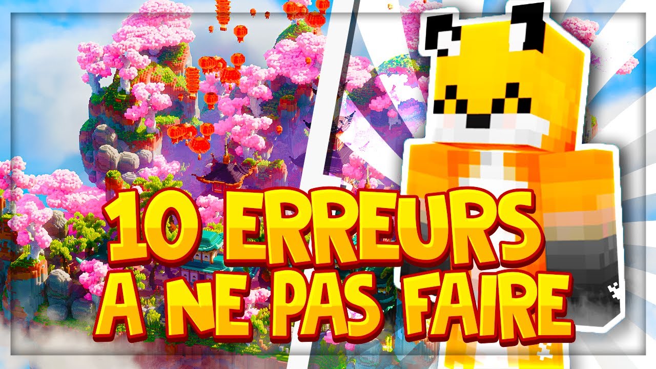 10 ERREURS à NE PAS FAIRE pour Créer son Serveur Minecraft - YouTube