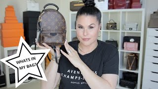 WHATS IN MY BAG?! LOUIS VUITTON PALM SPRINGS MINI | Jerusha Couture