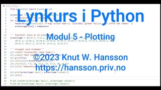 Lynkurs i Python modul 5