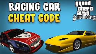 cheat code for racing car in GTA SAN ANDREAS || sports car cheat in GTA SAN ANDREAS