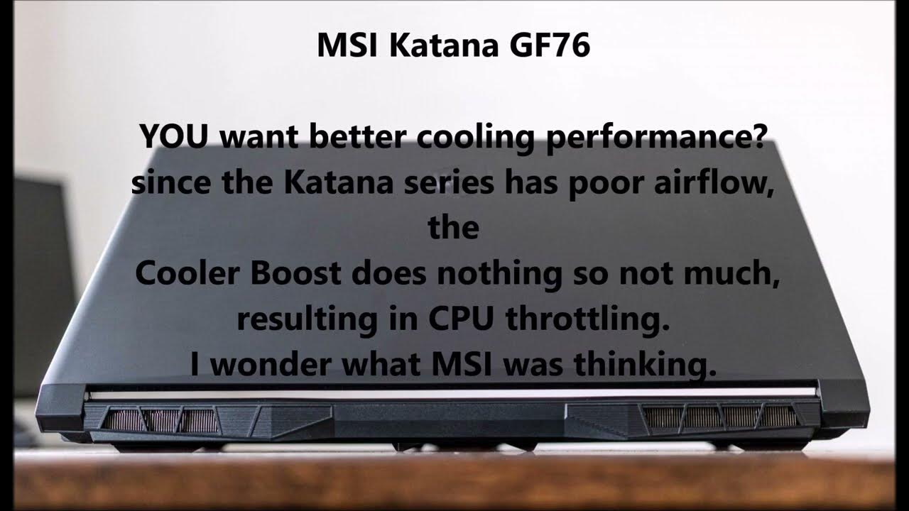 MSI Katana GF76 How to Optimize GPU/CPU Cooling performance Stop Power Throttling🔧 YouTube