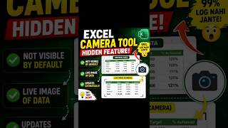 Excel Hidden Camera Tool 😳 | 99% People Don’t Know! #excelshorts #viralshorts #hiddenfeatures
