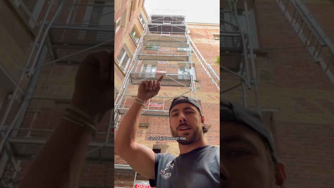 Échafaudage de 16 METRES DE HAUT !!! Posé 👌🏼