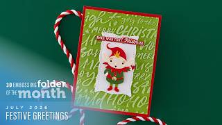 Spellbinders July 2026 3D Embossing Folder of the Month – Festive Greetings
Our July 2026 3D Embossing Folder of the Month preview & tutorials are here! Exclusive Embossing Folder adds texture and dimension to any project. Size will generally be 5.5 x 8.5 and can be used to make slimline, 5 x 7, and a variety of sized projects.
This is not just your ordinary embossing folder! 3D Embossing Folder shapes and sculpts paper into amazing works of art. Transform cardstock, patterned paper, vellum and more into stunning textured elements to bring your project up a level. *3D Embossing Folders require a 3D Compatible die cutting machine and may require a Universal Plate System.
Get your kit today: https://spellbinders.shop/466mDI2
Find more inspiration on the blog - https://spellbindersblog.com/?p=77080
Want the most bang for your buck? Join the All Clubs Crate, which offers all 8 club kits plus 3 exclusive monthly items item at an unbeatable price!
The new Club sign-up window opens on the 6th. Active Club members can change or cancel subscriptions before recurring subscriptions are charged on the 5th.
Join a Club - https://spellbinders.shop/clubs-yt
#neverstopmaking #cardmaking #papercraft #spellbindersclubkits #cardmakingcommunity Spellbinders July 2026 3D Embossing Folder of the Month – Festive Greetings